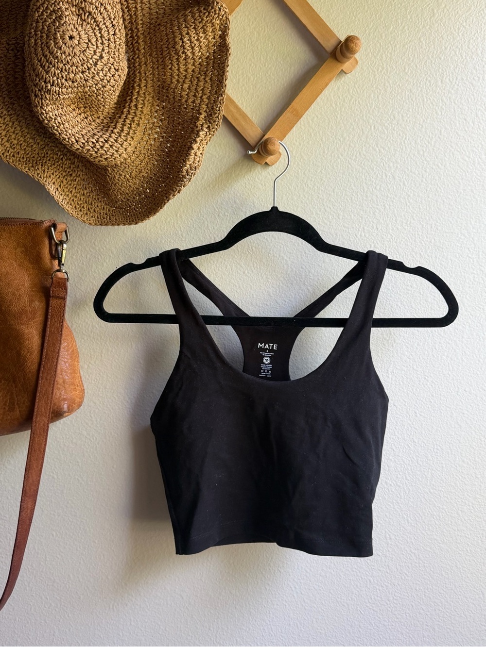 MATE the Label Black Seamless Crop Bralette